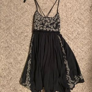 Spaghetti strap gray dress